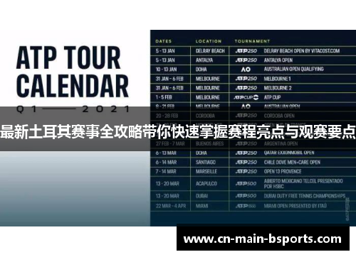 最新土耳其赛事全攻略带你快速掌握赛程亮点与观赛要点
